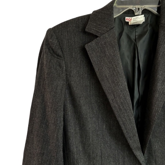 Michael Kors Charcoal Gray Italian Wool Blend Blazer Size 6 - Picture 3 of 8